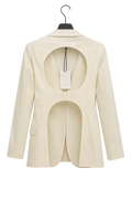 Blazer Bold Back panna con schiena scoperta – foto 2