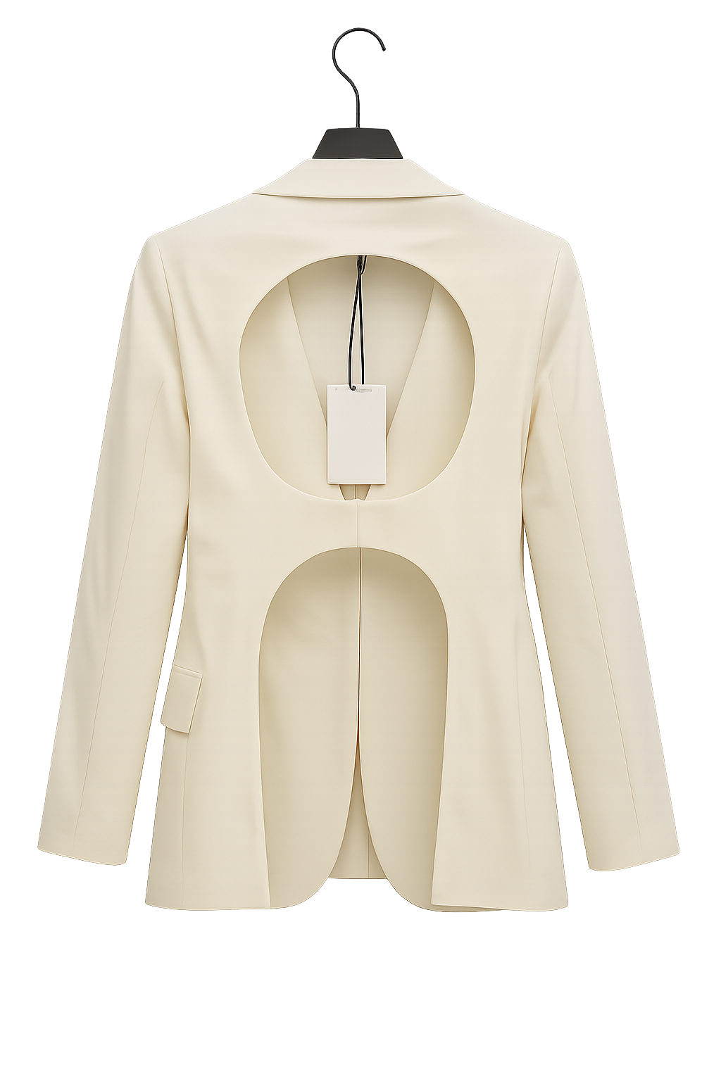 Blazer Bold Back panna con schiena scoperta – foto 2