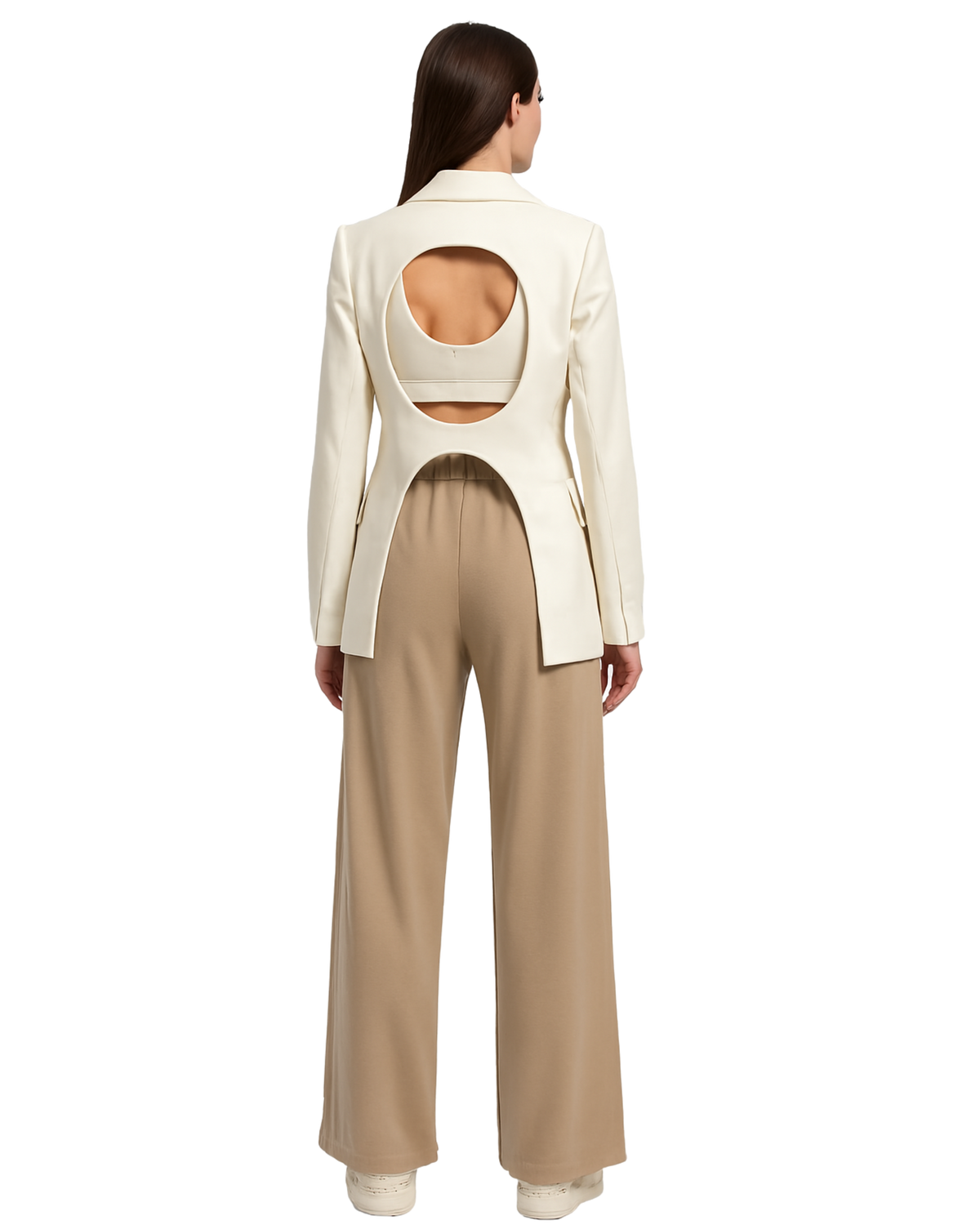 Blazer Bold Back panna con schiena scoperta – foto 4