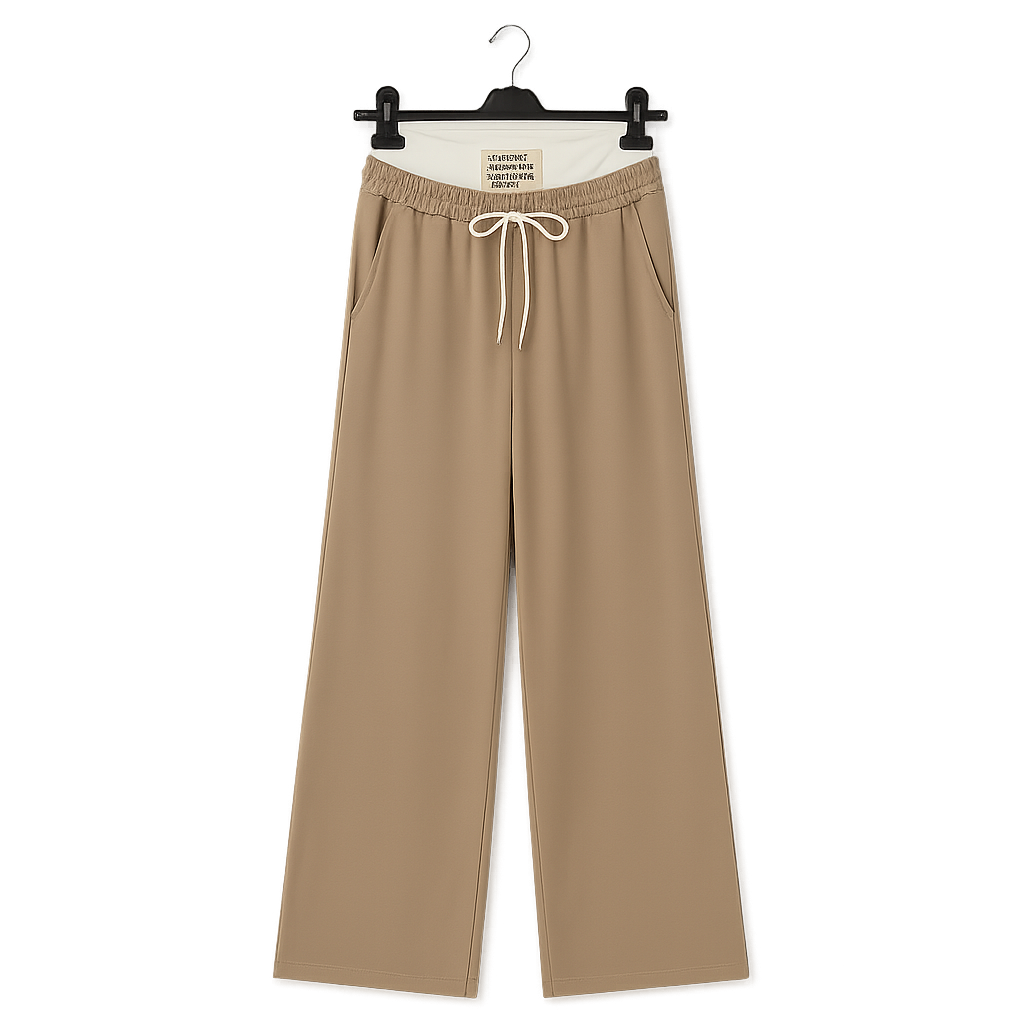 Set Everyday Ease top e pantalone – pantalone beige – foto 1